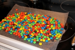M & M's for the cakes. Mmmm