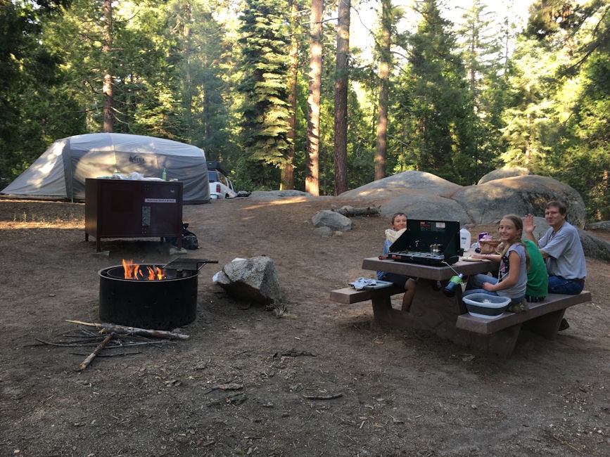 Bear boxes & campsite, General Grant Grove, King's Canyon National Park